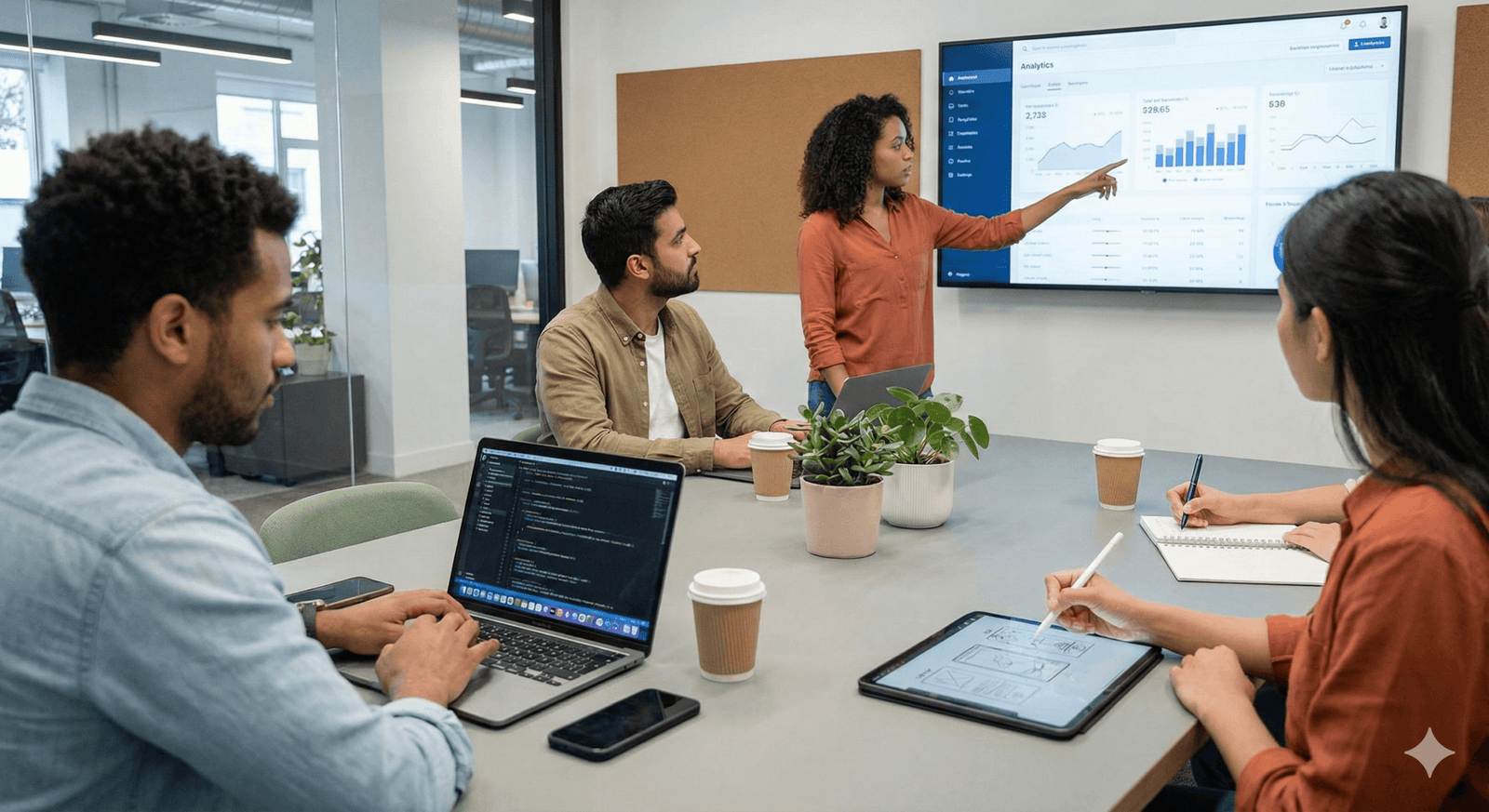 5 Signes Indiquant Que Vous Devez Engager une Agence de Marketing Digital au Lieu d'un Freelance 3 Agence marketing digital lors d'une réunion avec équipe.