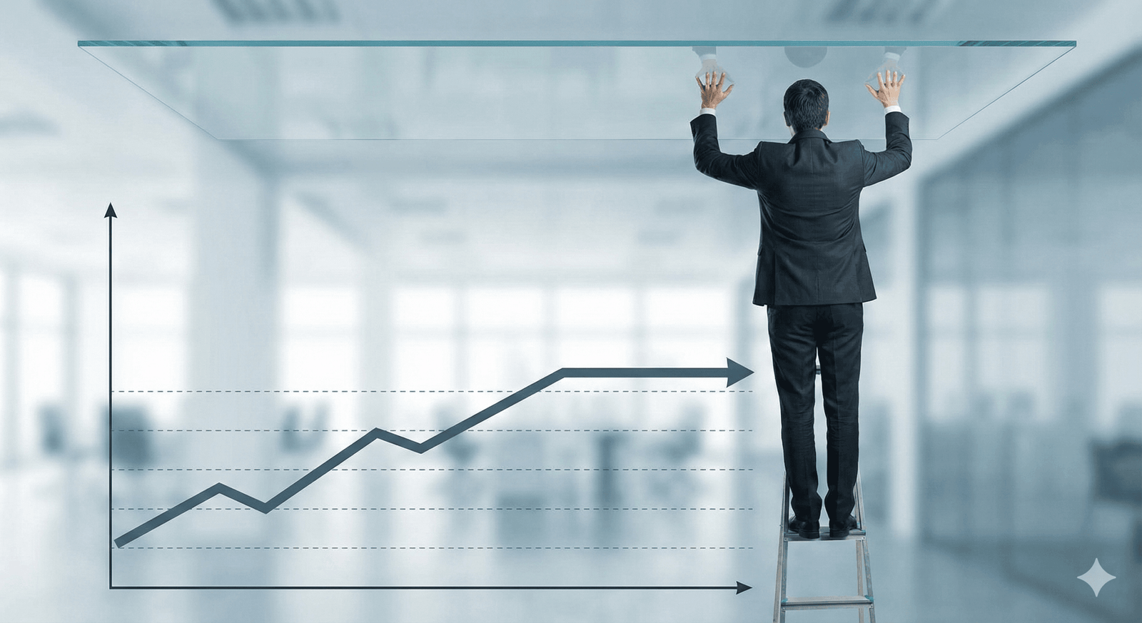 5 Signes Indiquant Que Vous Devez Engager une Agence de Marketing Digital au Lieu d'un Freelance 2 Homme d'affaires devant un graphique de croissance, symbolisant l'engagement d'une agence marketing.